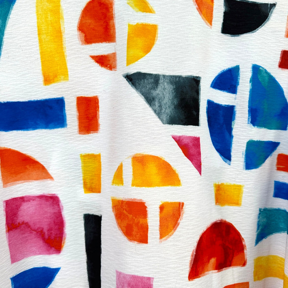 Ali Miles Textured Abstract Print Wire Collar Tunic Top Shirt Plus Sz 0X Artsy - Picture 5 of 10